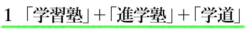 「学習塾」＋「進学塾」＋「学道」